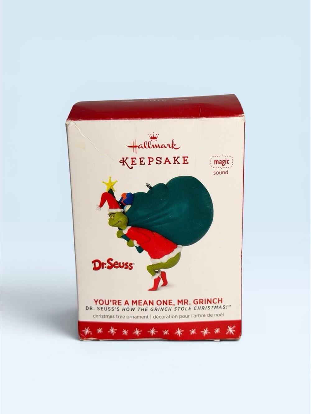 2016 Hallmark Dr. Seuss "You're a Mean One, Mr. Grinch" Magic Ornament